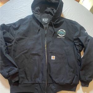 Carhartt Black Hooded Jacket for Men. Size Xl. Like new still needs breaking in